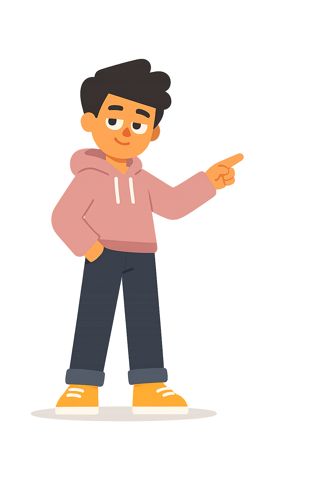Skillday guide character pointing at the lesson